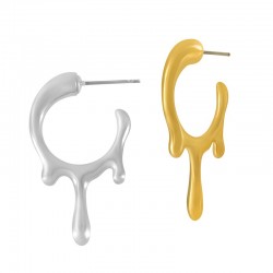 Zamak Earring Hoop w/ Drop 20x34mm