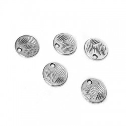 Zamak Charm Round Disc 9mm