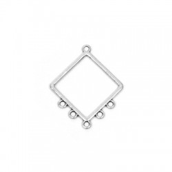 Zamak Pendant Rhombus w/ 5 Loops 27mm