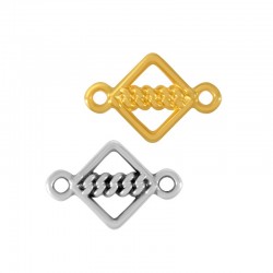 Zamak Connector Rhombus w/ Chain 10x11mm