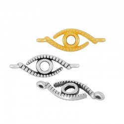 Zamak Connector Evil Eye 18x8mm
