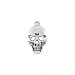 Intercalaire Tête de Mort en Métal/Zamak 12x17mm