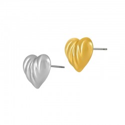 Zamak Earring Heart 13x14mm