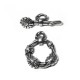 Zamak Τ-Clasp Set Flower 21mm