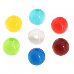 Resin Bead Round w/ Cat's Eye Effect 12mm (Ø 2.5mm)