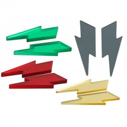 Pendenti in Plexi Fulmini 18x45mm (2 pezzi/Set)