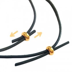 Brass Rondelle w/ Rubber Tube 6x3mm (Ø1.5mm)