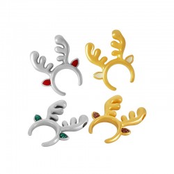 Zamak Charm Reindeer Ears w/ Enamel 17x22mm