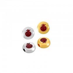 Zamak Slider Round w/ Pomegranate & Enamel 9mm (Ø2.2mm)