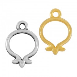 Zamak Charm Pomegranate 10mm