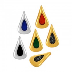 Zamak Charm Drop Tear w/ Enamel 11x20mm
