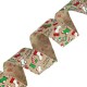 Cinta de Poliéster «Feliz Navidad» con Guirnaldas, 63 mm (Aprox. 10 Yardas)