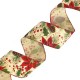 Polyester Ribbon with Flowers & Mistletoes 63mm (~10yards)