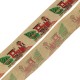 Ruban en Polyester avec Train et Sapin de Noël 63 mm (~10 Yards)