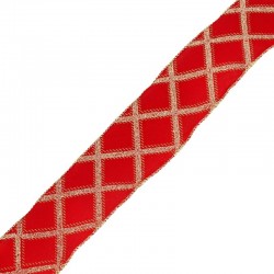 Ruban en Polyester avec Losanges 63 mm (~10 Yards)