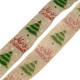 Polyester Ribbon "Merry Christmas" with Tree 63mm (~10yards)