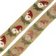 Polyester Ribbon with Santa Claus & Flowers 60mm (~10yards)