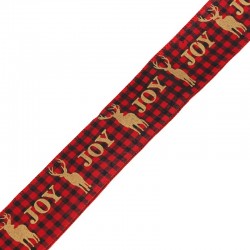 Ruban en Polyester « Joy » avec Renne 63 mm (~10 Yards)