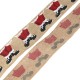 Nastro in Poliestere con Stivali di Babbo Natale 63 mm (~10 Iarde)