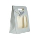 Bolsa de Papel Plateada con Lazo 240 x 190 x 90 mm