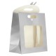 Paper Bag Silver with Bow 290x220x120mm