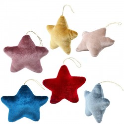 Velvet Lucky Deco Star 14x15cm