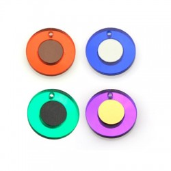 Ciondolo in Plexi Acrilico Rotondo Cerchio 23mm