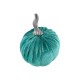 Velvet Decorative Pumkin with Metal Stem ~6cm