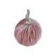 Calabaza Decorativa de Terciopelo con Tallo Metálico ~6 cm