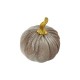 Calabaza Decorativa de Terciopelo con Tallo Metálico ~6 cm