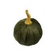 Calabaza Decorativa de Terciopelo con Tallo Metálico ~6 cm