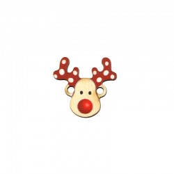 Wooden Connector Deer Head 19x18mm