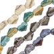 Enameled Ceramic Slider Heart Bead 21x15mm Ø3mm