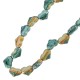 Enameled Ceramic Slider Heart Bead 21x15mm Ø3mm