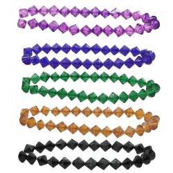 Glass Crystal Bead Rhombus 14mm (Ø1.5mm) (~28pcs)