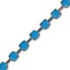 Brass Cup Chain 3mm with Acrylic Stones