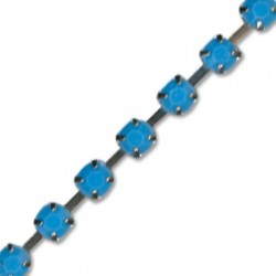 Brass Cup Chain 3mm w/ Acrylic Stones