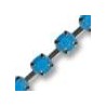 Rhodium/Turquoise mat