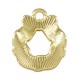 Enameled Zamak Charm Wreath with Bow 13.9x16.5mm/2.25mm