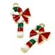 Enameled Zamak Charm Candy with Bow 20x10.9mm/2.67mm