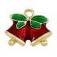 Charm Clochettes avec Feuilles en Zamak Émaillé 16.6 x 14 Mm/3.9 mm