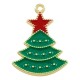 Ciondolo in Zama Smaltata con Albero di Natale 16.6X21.5 Mm/1.97 mm