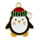 Ciondolo Pinguino in Zama Smaltata 18.85X22.4 Mm/1.28 mm