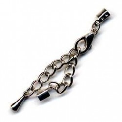 Steel Extension Chain w/ Terminal 2mm & Lobster 3.5x4.5mm