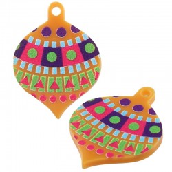 Plexi Acrylic Lucky Pendant Christmas Ball Ornament 22x29mm