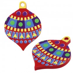 Plexi Acrylic Lucky Pendant Christmas Ball Ornament 22x29mm
