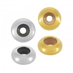Brass Rondelle w/ Rubber Tube 10x4.5mm (Ø~3.2mm)