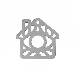 Stainless Steel 304 Pendant House w/ Evil Eye 55mm