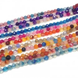 Perlina Sfaccettata di Agata 3mm (~119pz/filo)