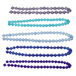 Glass Crystal Bead Rhombus 8mm (Ø1mm) (~41pcs)